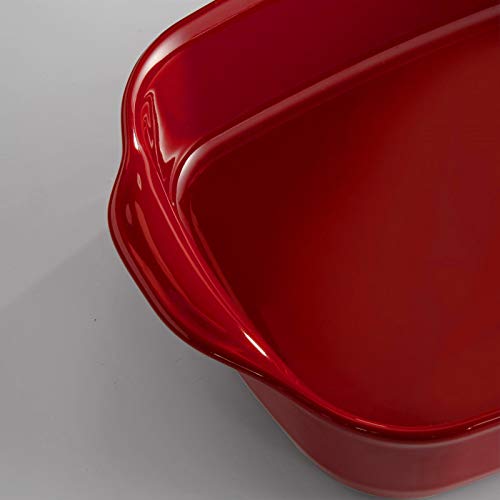 Emile Henry 16.5 x 10.6 Inch Large Rectangular Ceramic Baking Dish - Ultime Collection in Burgundy | Oven Safe, Perfect for Casseroles, Lasagna & Roasting