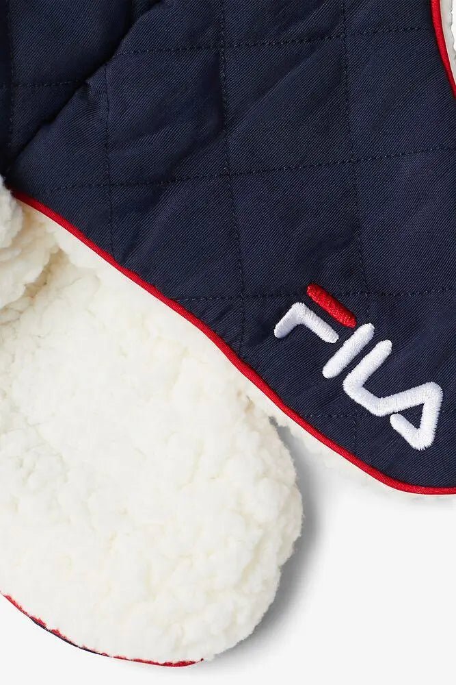 Fila Trapper Hat for Men & Women - Warm Winter Beanie with Ear Flaps in Navy, Red, White | Outdoor Activities, Skiing, Snowboarding, Hiking, Cold Weather Protection