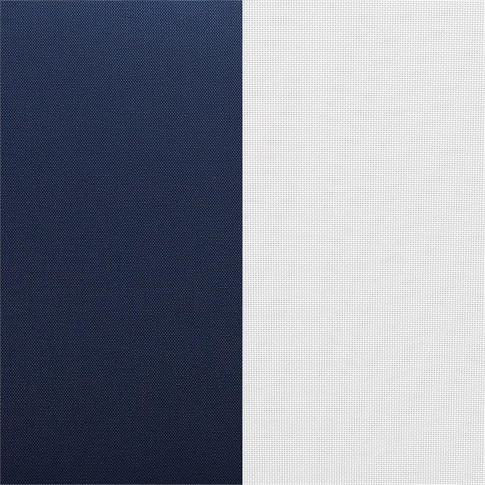 Tommy Hilfiger Hampton Outdoor Ottoman - Coastal White & Navy Stripe - Weather-Resistant Patio Furniture for Poolside, Deck or Garden Relaxation