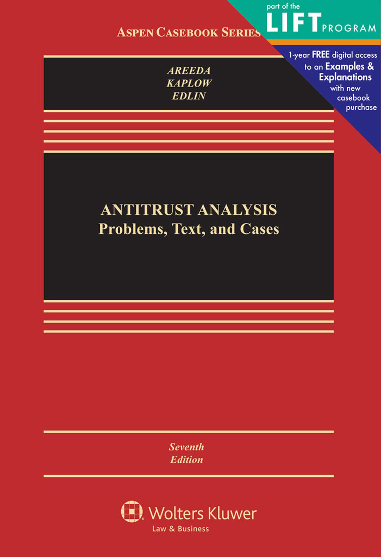 Antitrust Law Casebook: Problems, Text & Cases for Legal Studies | Aspen Casebook Series | Perfect for Law Students & Legal Professionals