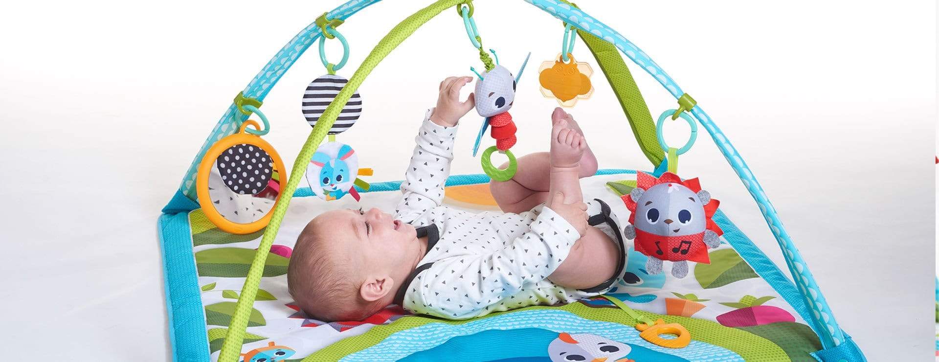 Tiny Love Meadow Days Sunny Days Activity Gym for Babies - Soft Playmat with Hanging Toys for Tummy Time & Sensory Development - Perfect for Newborns & Infants