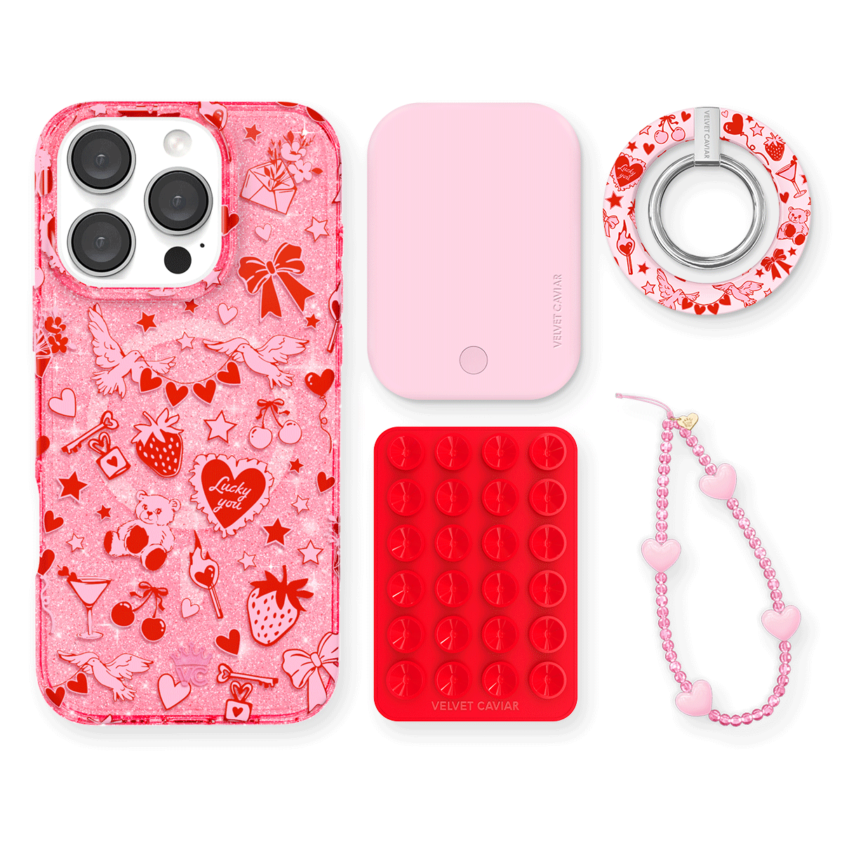 Be Mine Glitter iPhone Case with Grip - Cute & Stylish Phone Cover for iPhone 13/12/11/XR - Perfect for Everyday Use, Parties & Gifting