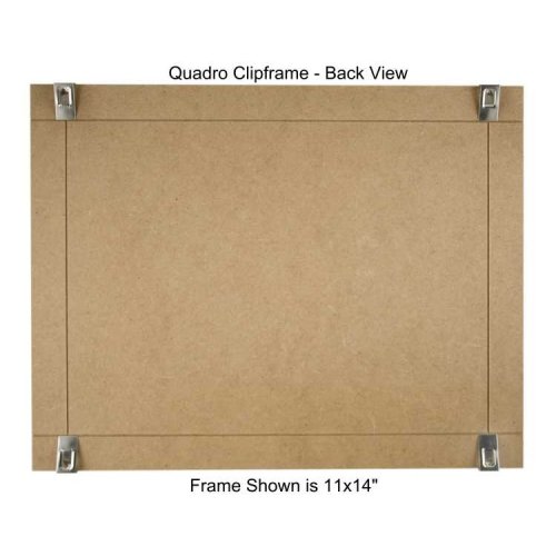12x16 Inch Quadro Clip Frame - Set of 4 Borderless Picture Frames for Wall Display, Photo Collages & Artwork - Perfect for Home Decor, Office & Gallery Use