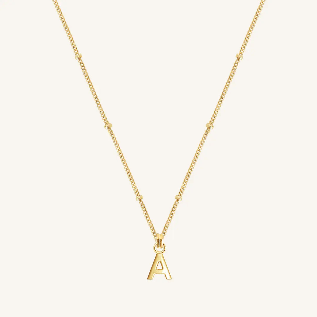 Personalized Letter Necklace - Custom Initial Bobble Chain for Women, Gift for Her - Perfect for Birthdays, Anniversaries & Everyday Wear