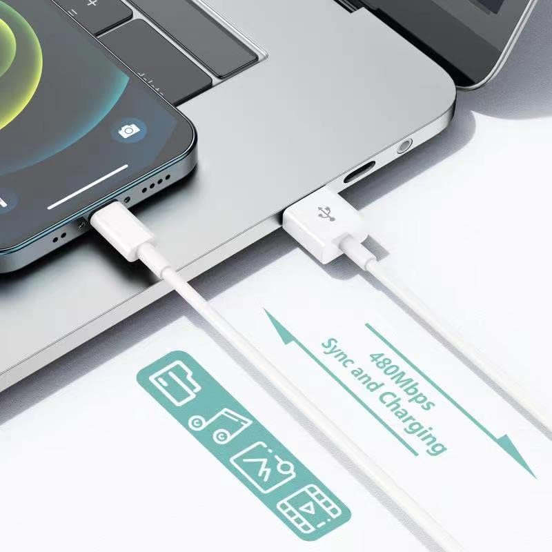 Original Apple 3-Pack 3m Lightning to USB Fast Charging Cable - Compatible with iPhone 14 Pro/13 Pro Max/12 Mini/11 Pro/X/XS/XR/8/7/6/SE & iPad - Perfect for Home, Office, Car Charging & Travel Accessories