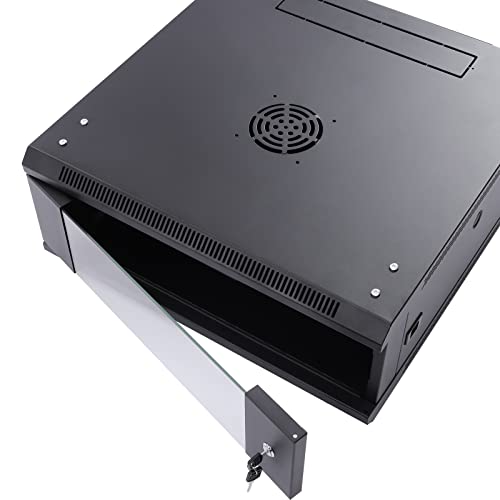 4U Wall Mount Rack Mount PDU Power Strip - Network Server Cabinet Data Center Equipment for Computer Electronics & Patch Panel - Ideal for Home Office, IT Closets & Data Centers