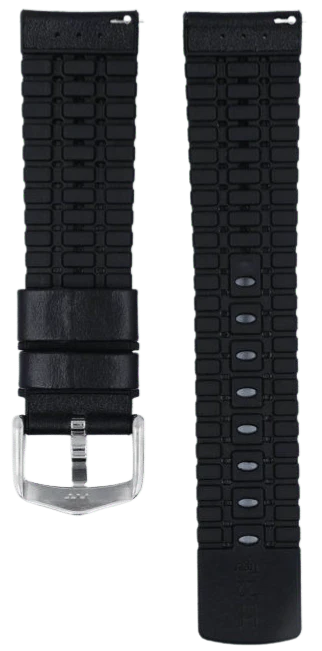 Hirsch Tiger Black 22mm Leather Watch Band - Premium Replacement Strap for Smartwatches & Traditional Watches | Perfect for Business, Casual & Outdoor Activities