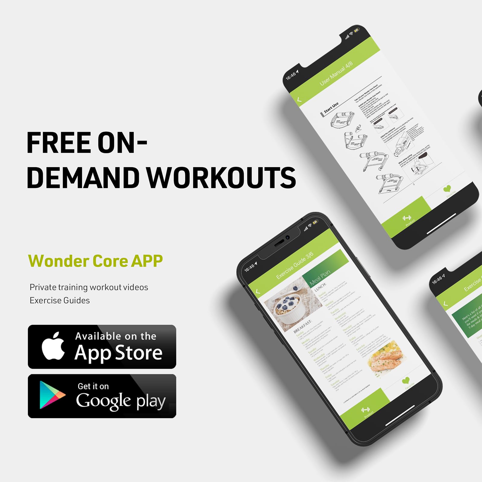 WONDER CORE SMART Ab Machine - Home Gym Abdominal Workout Equipment for Core Training, Sit Ups & Crunches | Perfect for Home Fitness & Toning Stomach Muscles