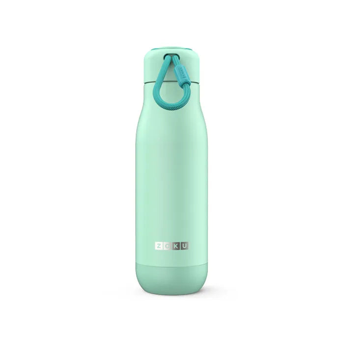 Zoku 500ml Stainless Steel Water Bottle - Insulated, Leak Proof, BPA Free - Perfect for Gym, Hiking & Outdoor Activities