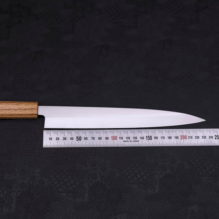 Premium Yanagiba Sushi Knife 240mm - AUS 8 Stainless Steel Blade with Polished Oak Handle - Perfect for Sushi Chefs & Japanese Cuisine Lovers