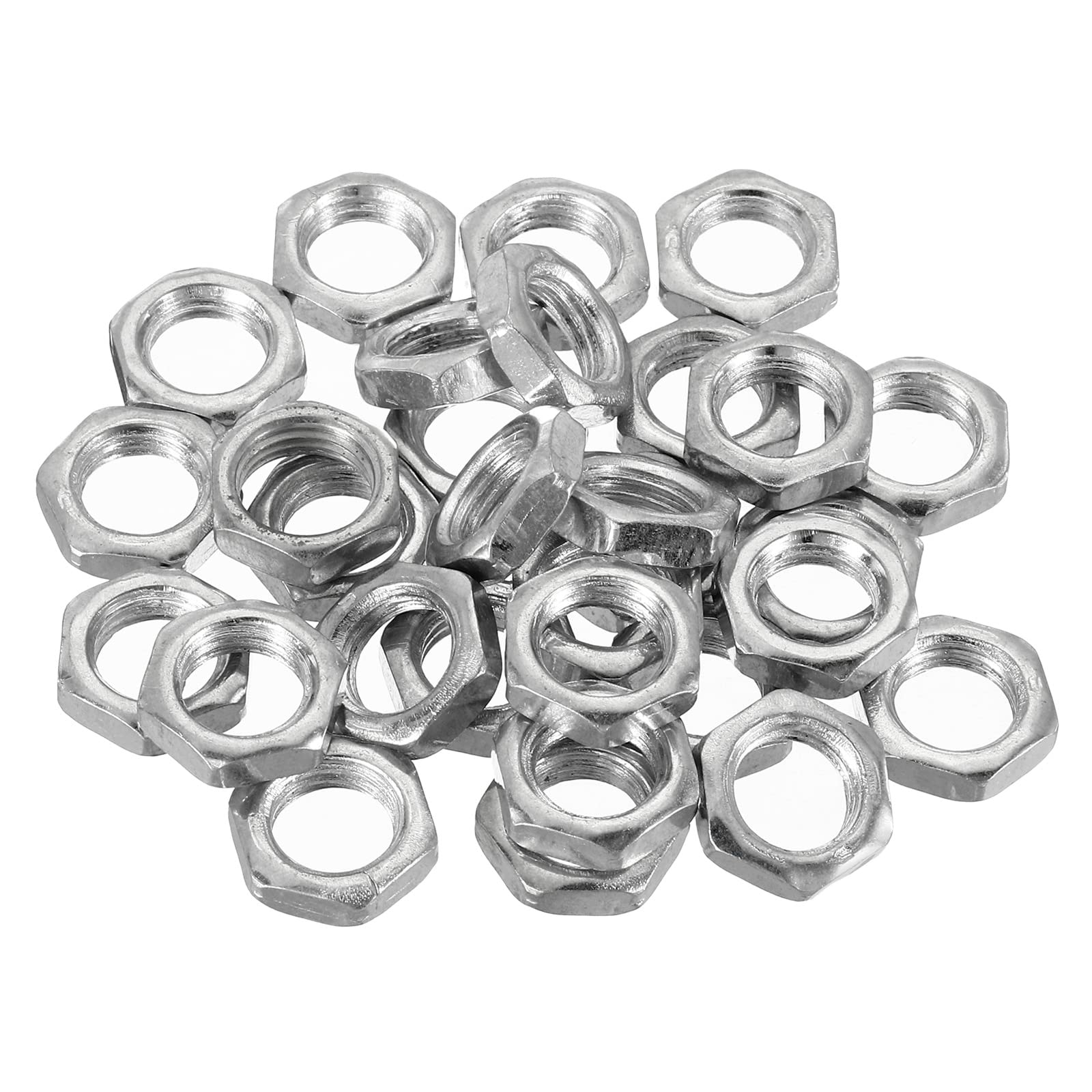 PATIKIL M12 x 1.5 Steel Hex Nuts - 20 Pack Metric Thread Zinc Plated Nuts for Bolts & Fasteners (5mm Height) - Ideal for Automotive, Machinery & DIY Projects
