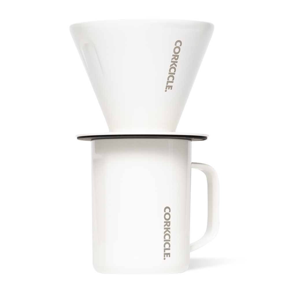Premium Pour Over Coffee Maker Kit - Durable Glass Carafe & Stainless Steel Filter for Perfect Brewing | Ideal for Home, Office & Camping Coffee Lovers