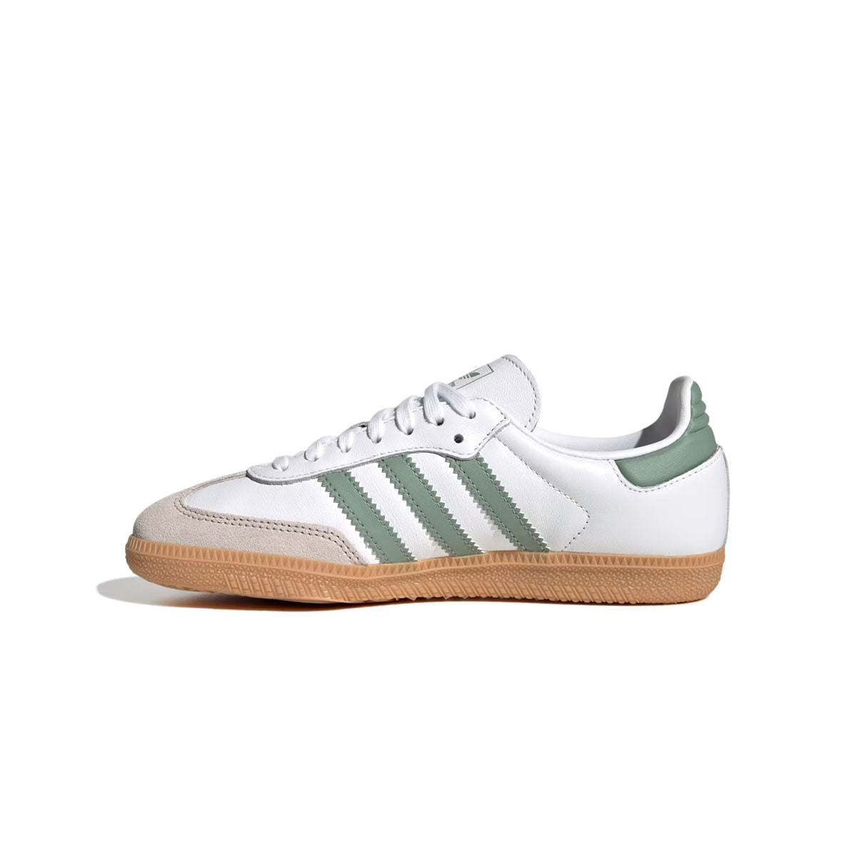 Kids Samba OG Sneakers - Cloud White Silver Green | Comfortable Athletic Shoes for Boys & Girls | Perfect for School, Sports & Casual Wear