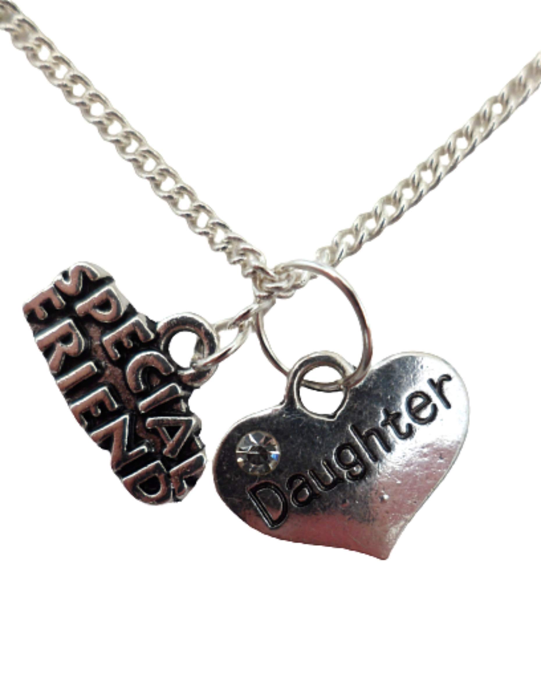 Silver Heart Charm Necklace - Gift for Daughter & Friends