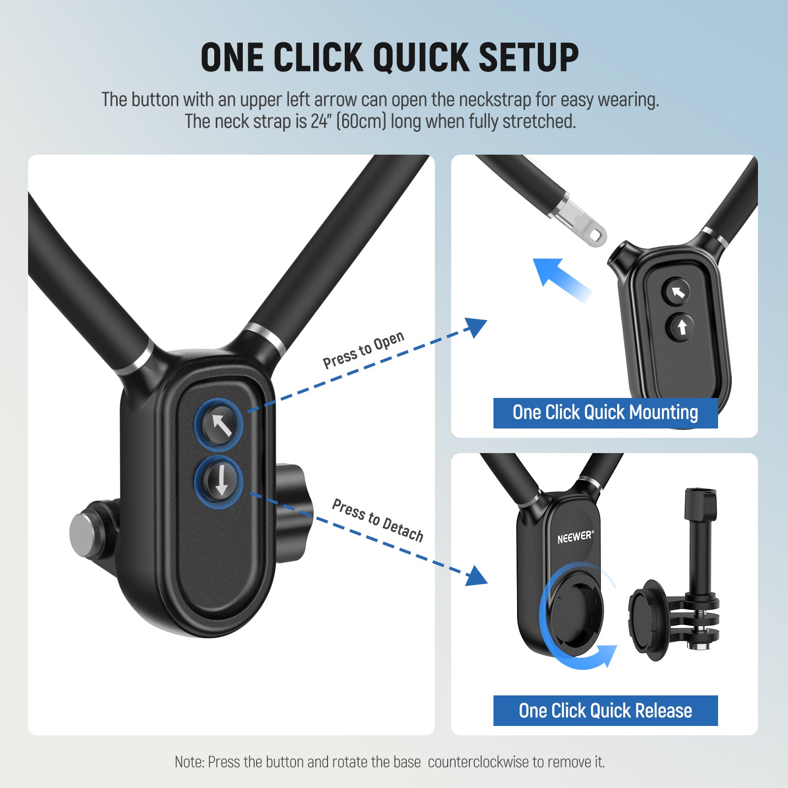 NEEWER GP 16 Magnetic Phone Neck Mount Holder - Hands-Free Phone Stand for iPhone, Samsung, Smartphones - Perfect for Cooking, Working Out, Watching Videos & Video Calls