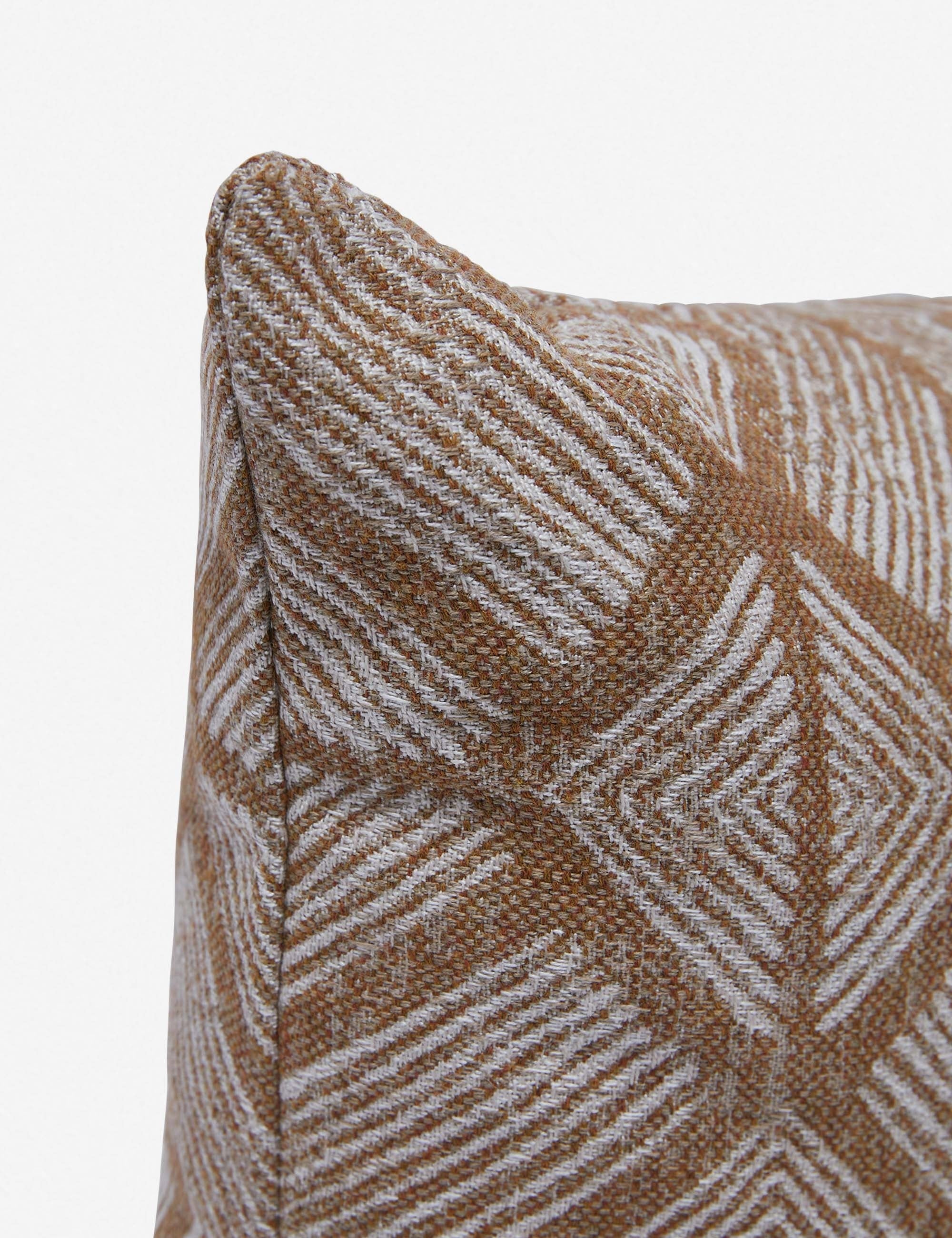 Bali Indoor/Outdoor Lumbar Pillow with Sunbrella Fabric - Water-Resistant Decorative Throw Pillow for Patio, Sofa & Bed - Lulu and Georgia Collection