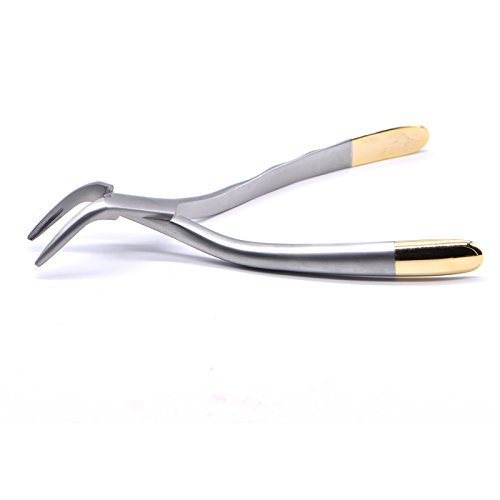 Dental Extraction Forceps for Root Fragments - Minimally Invasive Surgical Instrument - Curved Design for Maxillary & Mandibular Teeth - Perfect for Oral Surgery, Dental Clinics and Emergency Tooth Removal