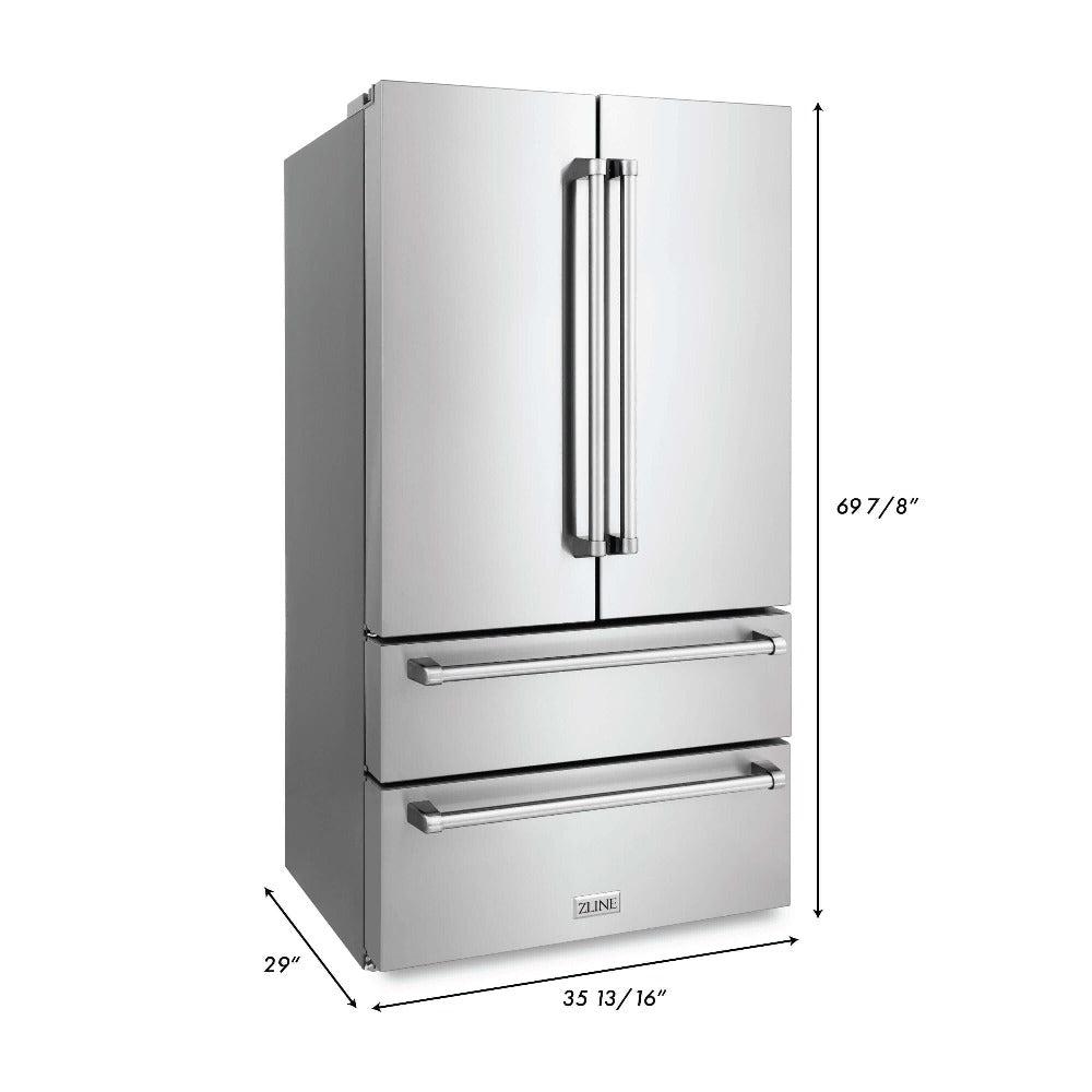 ZLINE 30-inch Stainless Steel Kitchen Package - Refrigerator, Gas Rangetop, Range Hood, Wall Oven & Dishwasher (5KPR RTRH30 AWSDWV) - Perfect for Modern Home Chefs & Kitchen Remodels