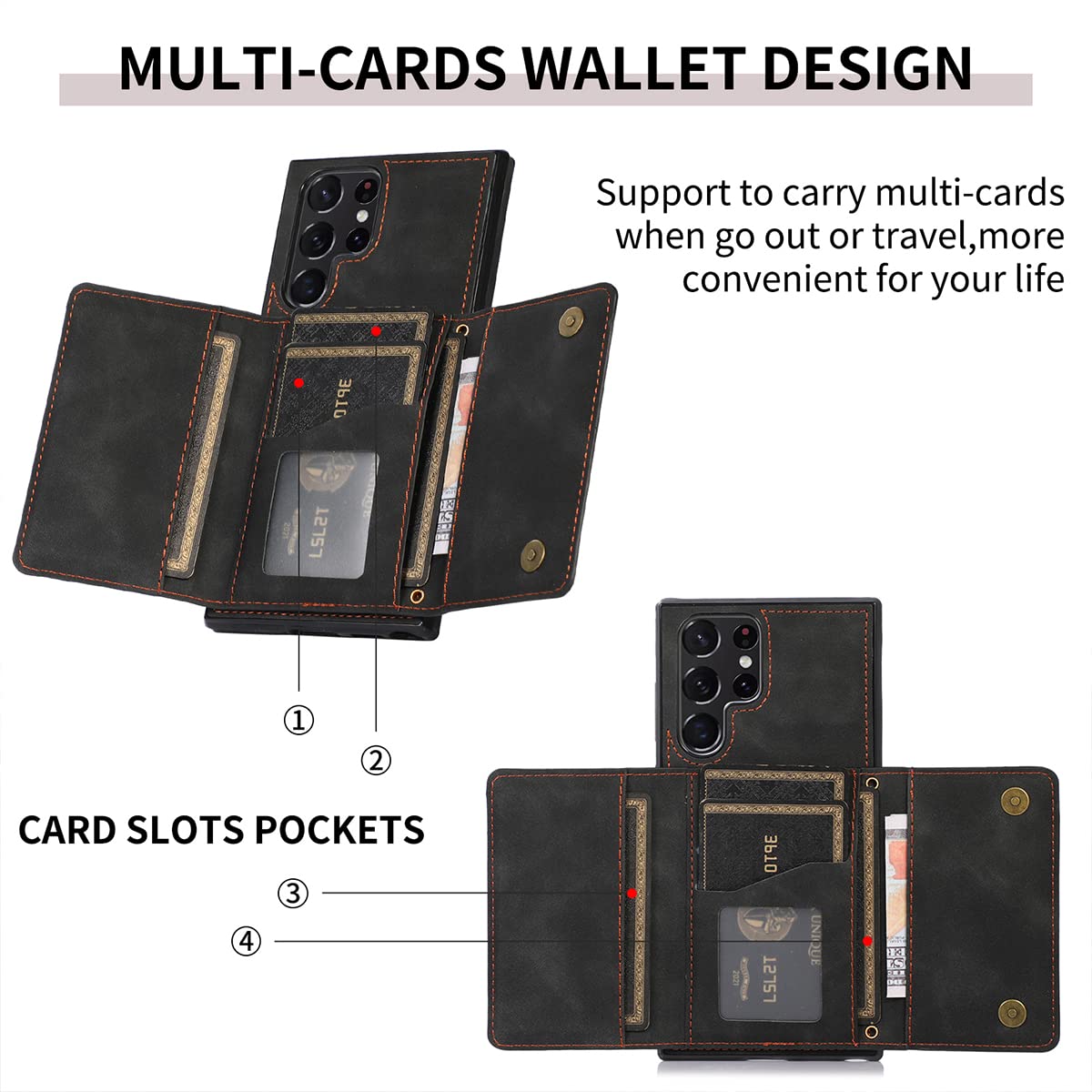 Premium Samsung Galaxy S22 Ultra Wallet Case (6.7