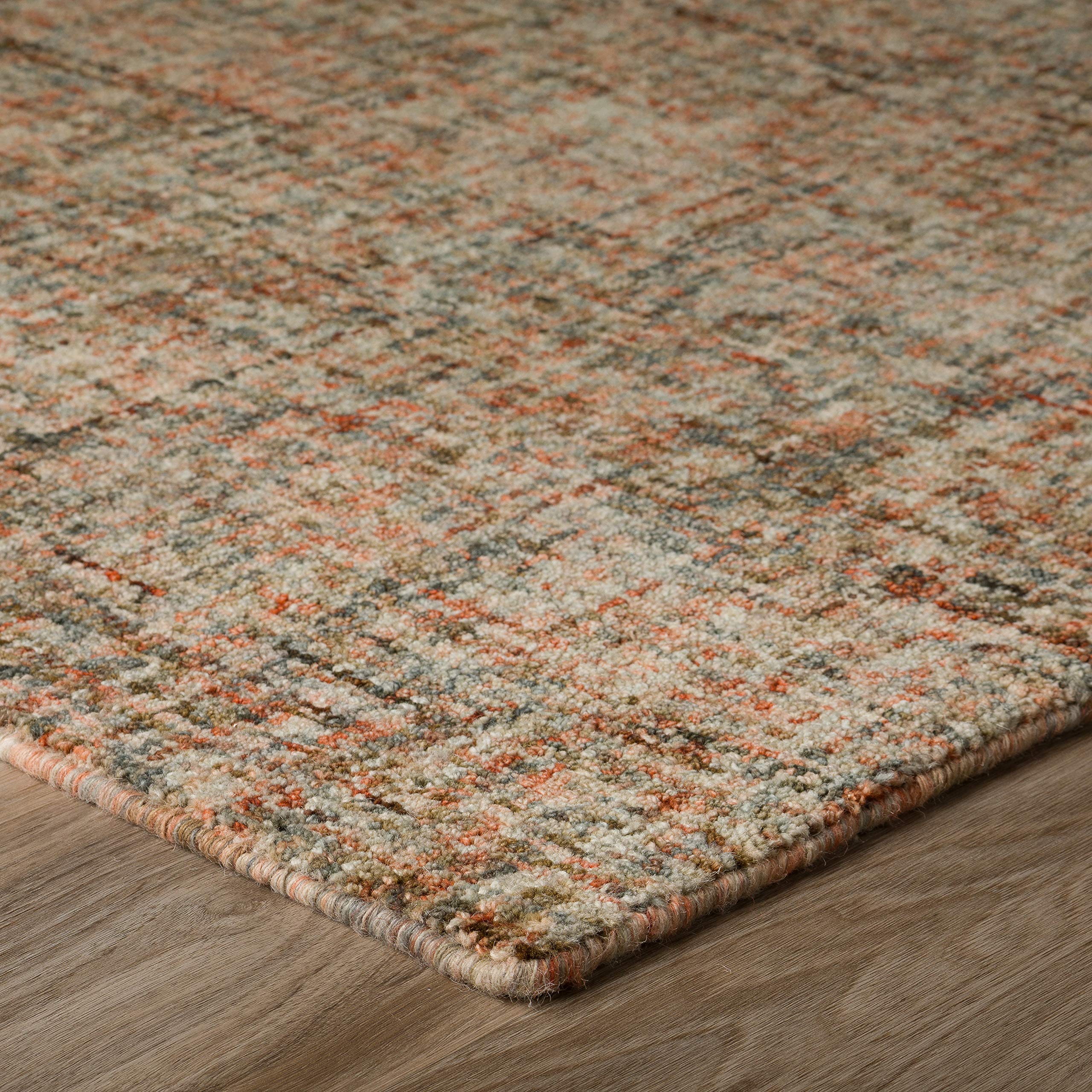 Addison Eastman Variegated Solid Rust 8' x 10' Area Rug - Soft Non-Slip Living Room Rug for Home Decor, Bedroom, Dining Room & Office