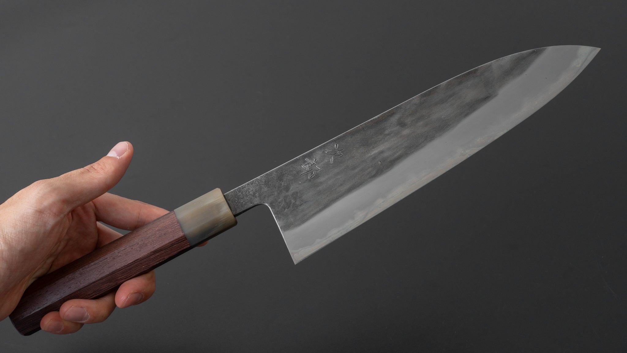 Premium Jiro Tsuchime Wa Gyuto 225mm Japanese Chef Knife with Taihei Tagayasan Handle (#153) - Perfect for Sushi, Sashimi & Precision Cutting in Professional Kitchens