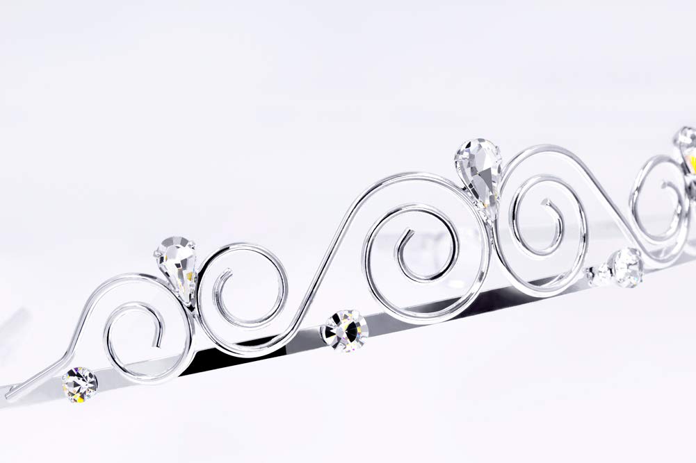 Crystal Wire Tiara Headband - Elegant Celtic Circles Design for Weddings, Prom & Special Occasions