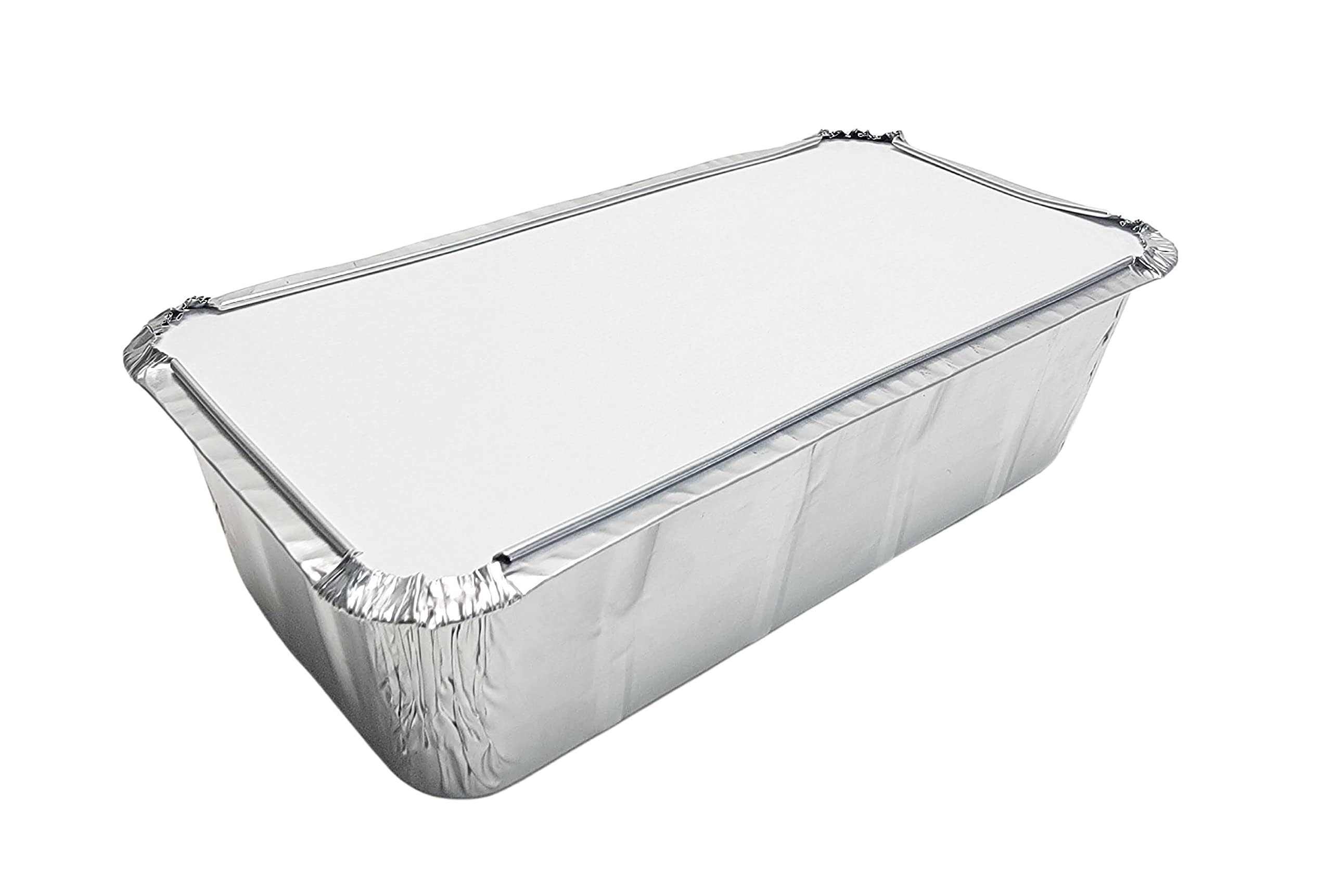 D&W Fine Pack 2 lb Aluminum Foil Loaf Pan with Lid - 100 Count Disposable Baking Pans for Bread, Cake & Meal Prep - Perfect for Home Baking, Restaurants & Catering Services