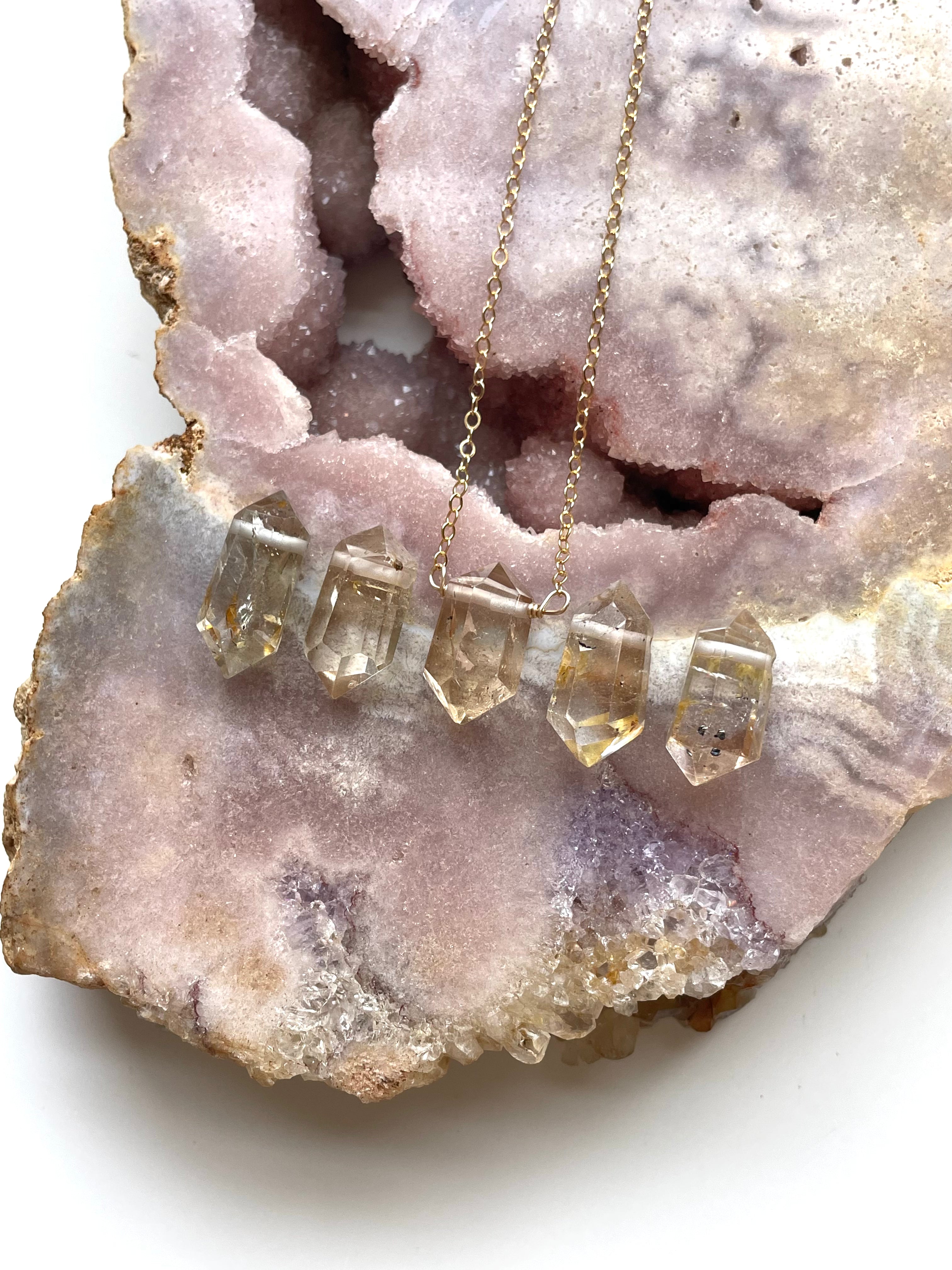 Imperial Champagne Topaz Crystal Pendant Necklace - Sterling Silver or 14K Gold Plated - Elegant Gift for Women, Birthday, Anniversary & Special Occasions