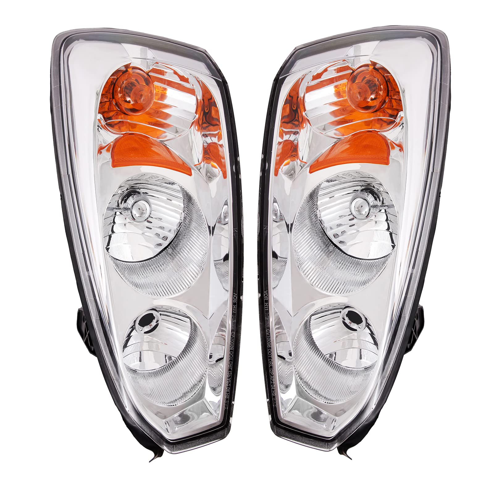 2004-2008 Chevy Malibu Halogen Headlight Assembly Replacement - Chrome Housing Headlights for 2004 2005 2006 2007 Malibu & 2008 Malibu Classic - Driver & Passenger Side Headlamp - Perfect for Night Driving and Vehicle Restoration Projects
