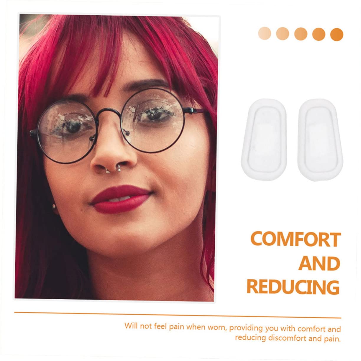 Lurrose 25 Pairs Silicone Nose Pads for Glasses - Comfortable Eyewear Nose Pad Replacement Accessories - Perfect for Reading, Computer Work and Everyday Use