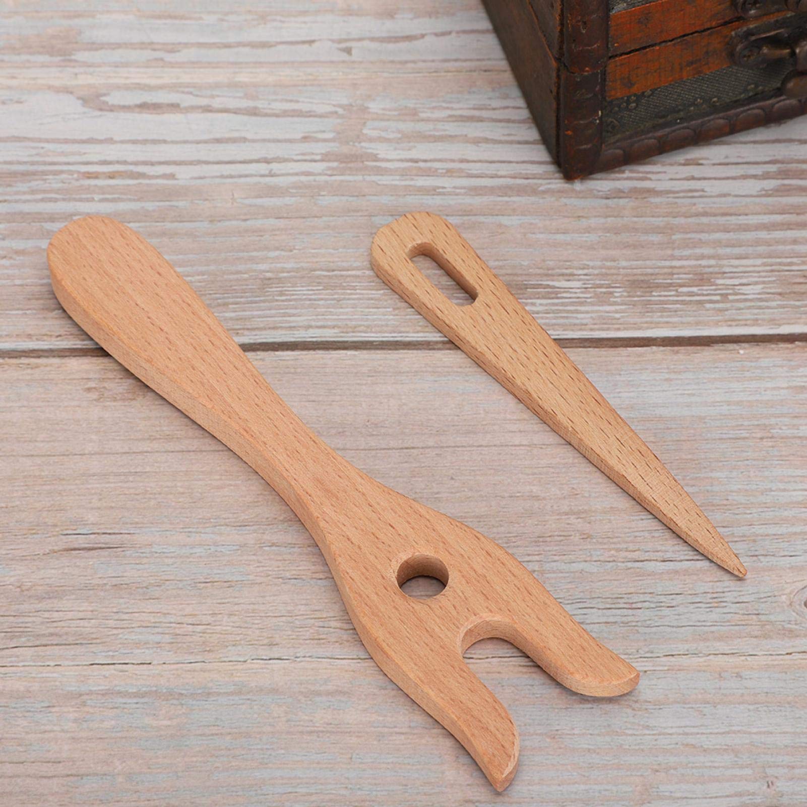 Pssopp Wooden Knitting Fork Kit - DIY Weaving Tools for Bracelets & Necklaces | Handmade Jewelry Making