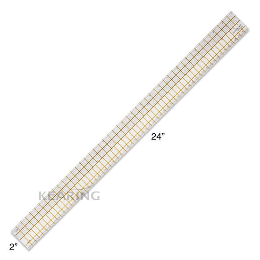 Acrylic Quilting Ruler 24 x 2 Inches - Imperial Measurement for Precision Sewing & Patchwork - Perfect for Quilting, Crafting, and DIY Projects