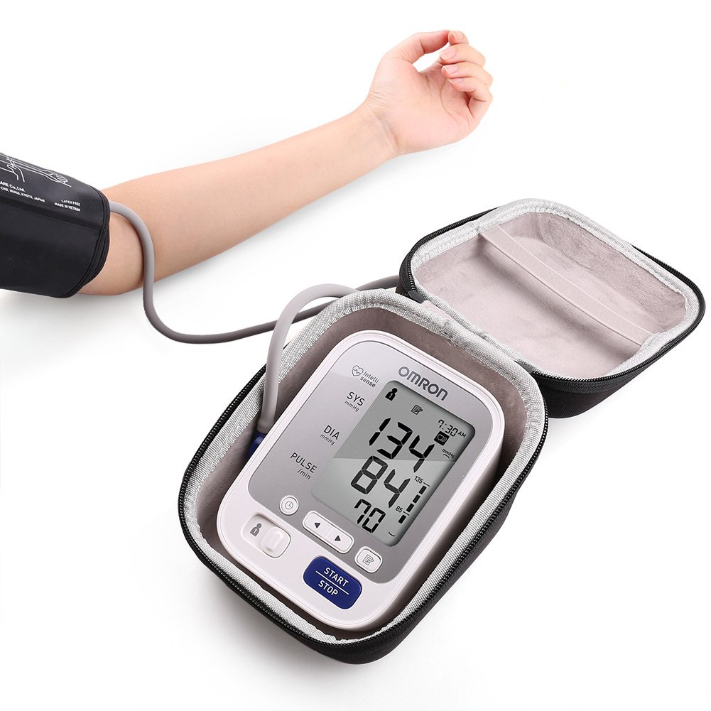 Omron BP742N 5 Series Blood Pressure Monitor Hard Travel Case - Fits Standard & Large Arm Cuffs | Portable Protection for Home Use & Travel