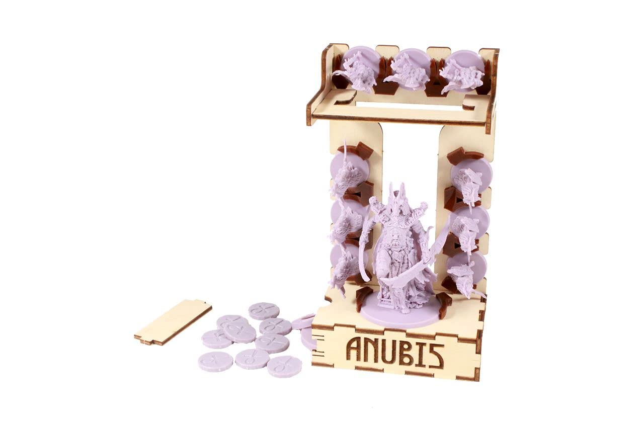 The Broken Token Game Organizer - Ankh: Gods of Egypt Compatible Wooden Storage Box for Tabletop Games, Perfect for Game Nights and Organized Storage