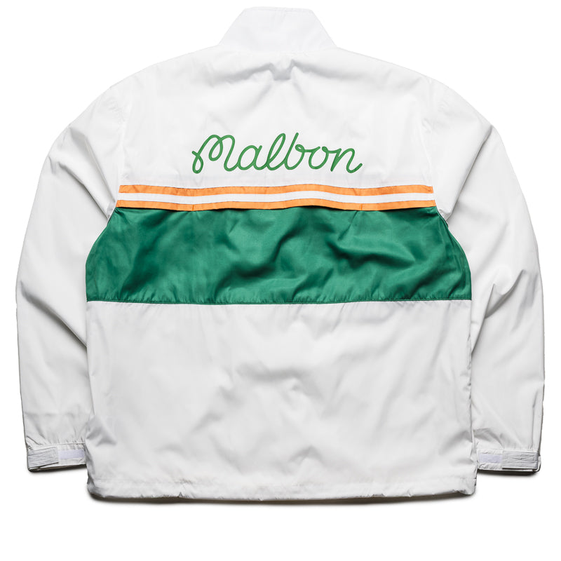 Malbon Golf Costanzo Windbreaker Jacket - White | Lightweight Waterproof Golf Windbreaker for Men & Women | Perfect for Golfing, Running & Outdoor Activities
