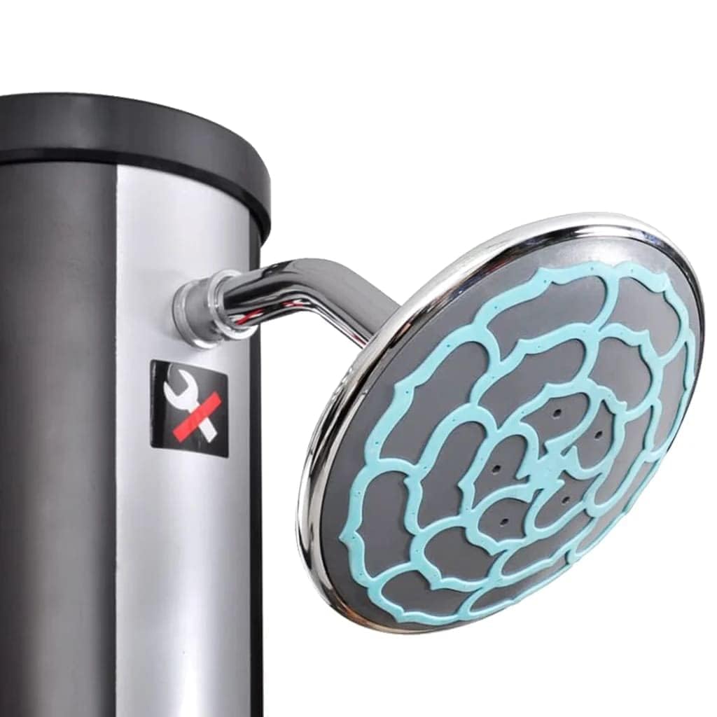 **10.6 Gallon Outdoor Solar Shower with Adjustable Shower Head & Faucet - Portable Camping, Beach, RV, and Garden Use (Black & Silver, 14.29g)**