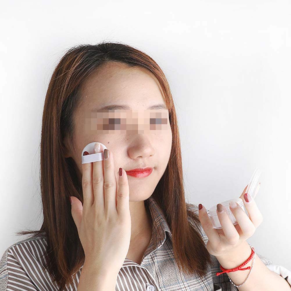 2 Pcs 50g Empty Transparent Loose Powder Case - Refillable Makeup Powder Box with Sifter, Lid & Powder Puff | Portable Cosmetic Container for Travel, Home & Professional Makeup Kit