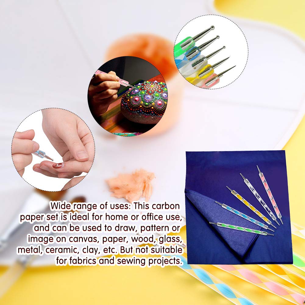 100 Sheets Blue Carbon Transfer Paper for Tracing - 8.3