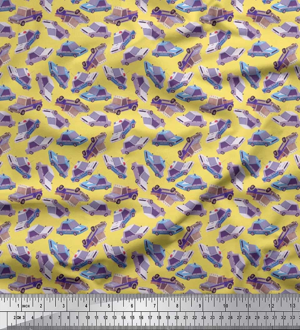 Soimoi Moss Georgette Brown Fabric by The Yard - 42 Inch Wide Automotive Print Textile with Vibrant Patterns for DIY Car Seat Covers, Upholstery & Auto Accessories - Perfect for Car Enthusiasts & Custom Vehicle Interiors