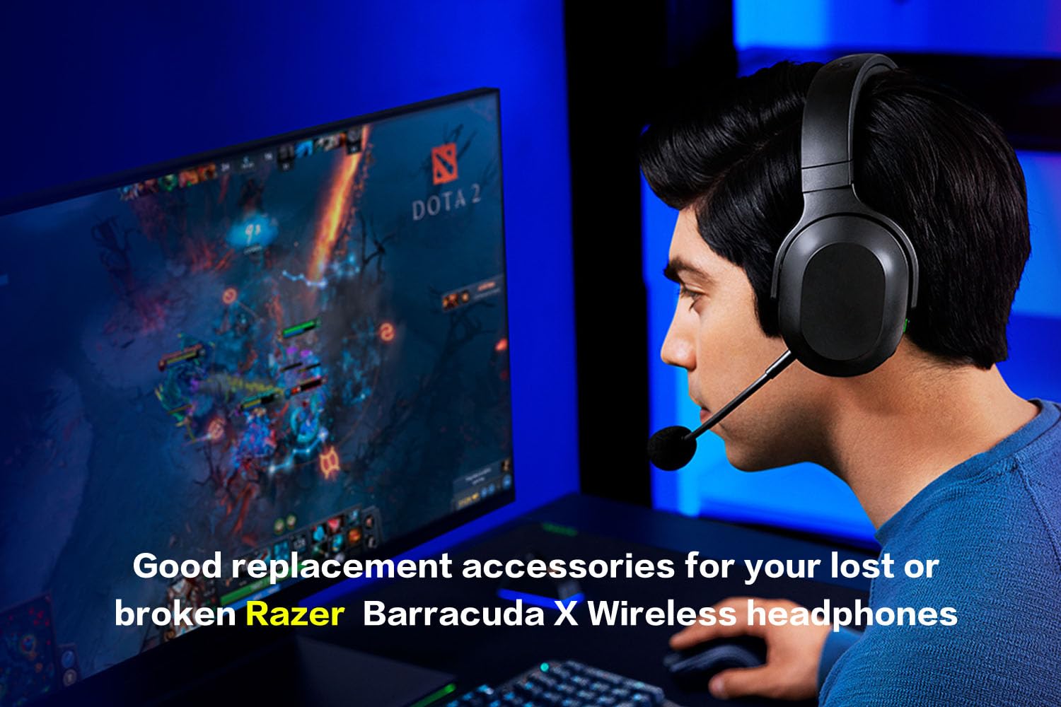 Razer Barracuda X Replacement Gaming Microphone for PS4 PS5 Xbox One PC - Detachable 3.5mm Boom Mic for Clear Voice Chat - Perfect for Online Gaming, Streaming & Conference Calls