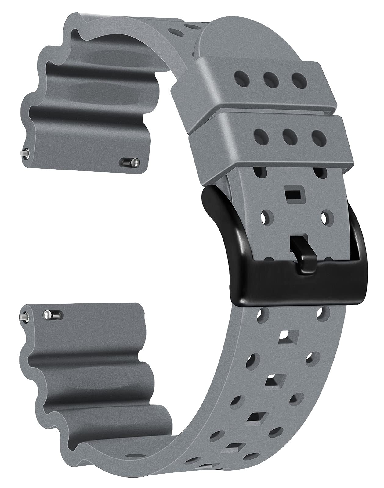 Premium Silicone Watch Bands 20mm 22mm 24mm - Quick Release Rubber Replacement Straps for Apple Watch, Samsung, Fitbit & More - Comfortable Durable Unisex Watch Accessories for Sports, Work & Everyday Wear
