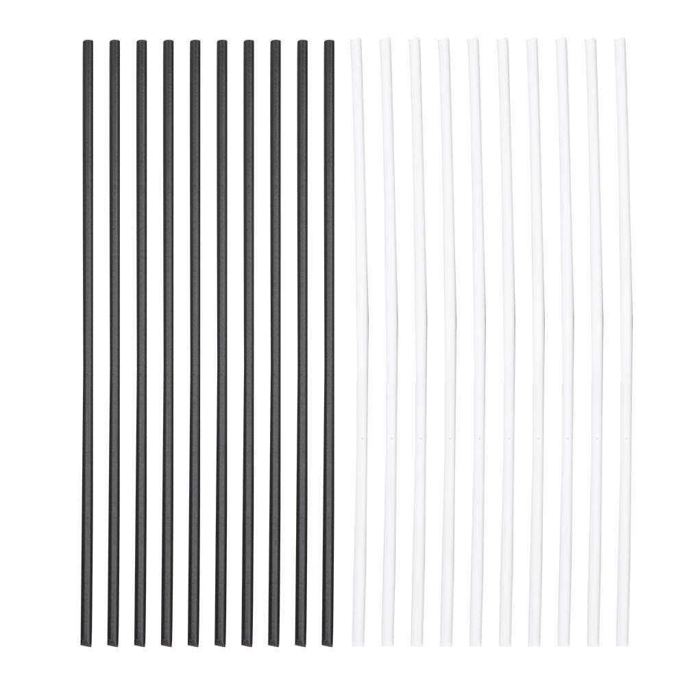 20pcs White + Black Guitar Fingerboard Side Marker Dots - Fretboard Inlay Dots for Guitar & Bass - Perfect for Stage Performance and Practice Sessions
