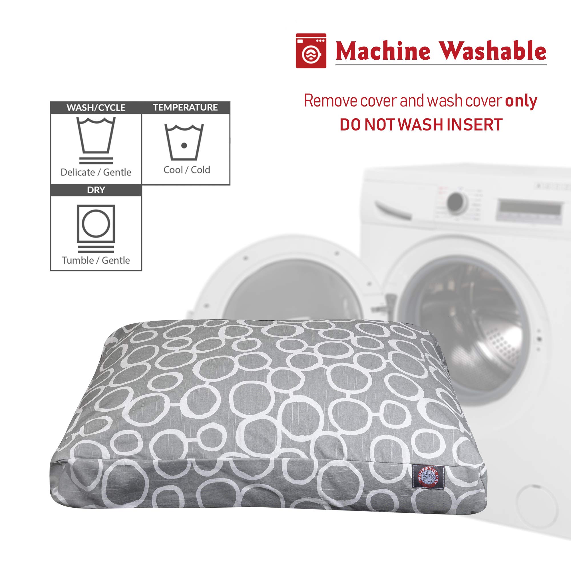 Majestic Pet Fusion Gray X-Large Rectangle Dog Bed - Ultra Plush Orthopedic Support for Large Dogs, Perfect for Bedroom, Living Room & Kennel Use
