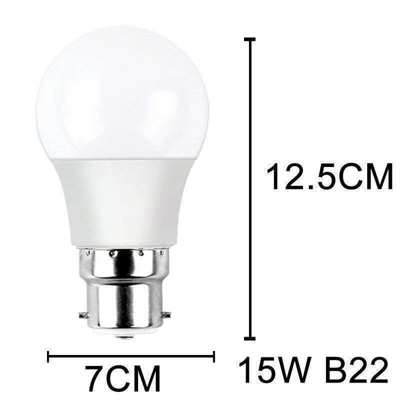 10-Pack 15W LED Radar Motion Sensor Light Bulb, E27 B22 Base, 220V Smart Security Bulb for Indoor/Outdoor Use - Perfect for Hallways, Garages, and Porches