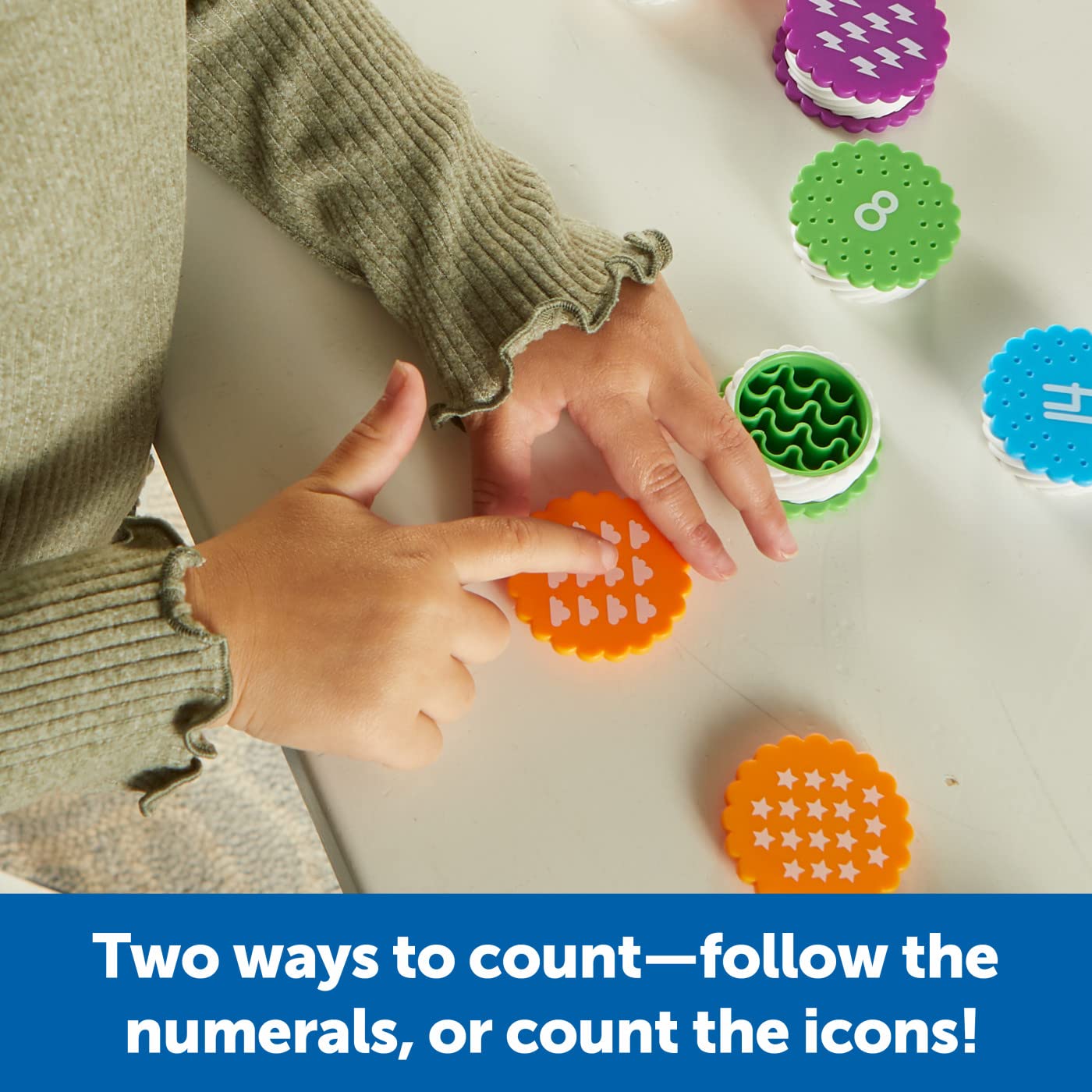 Learning Resources Mini Number Treats - 40-Piece Counting & Math Educational Toy Set for Kids Ages 3+ - Fun Cookie-Shaped Numbers for Classroom, Homeschool & Easter Basket Fillers