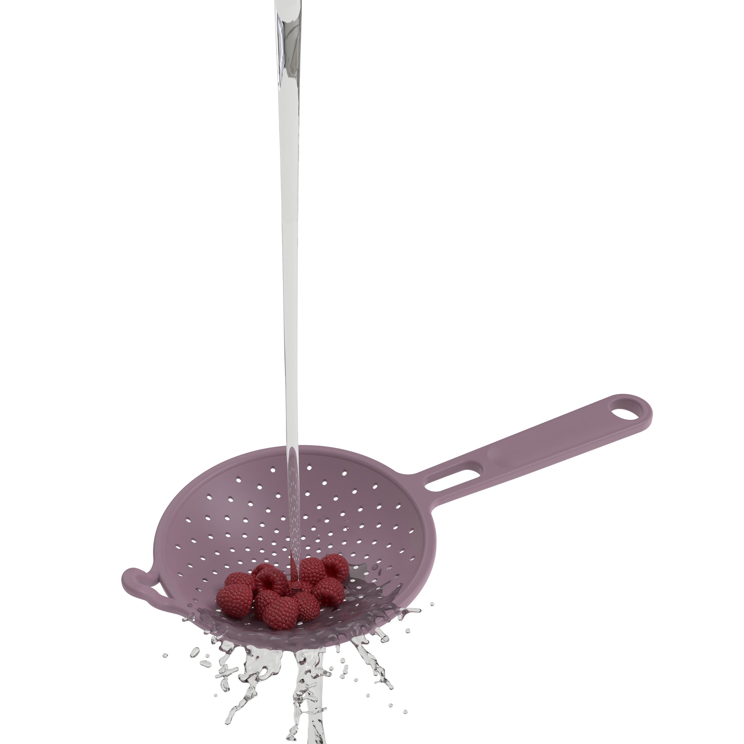Robert Irvine 2-Piece Silicone Colander Set - Purple | BPA-Free Strainer for Pasta, Vegetables & Fruits | Perfect for Kitchen, Camping & Meal Prep