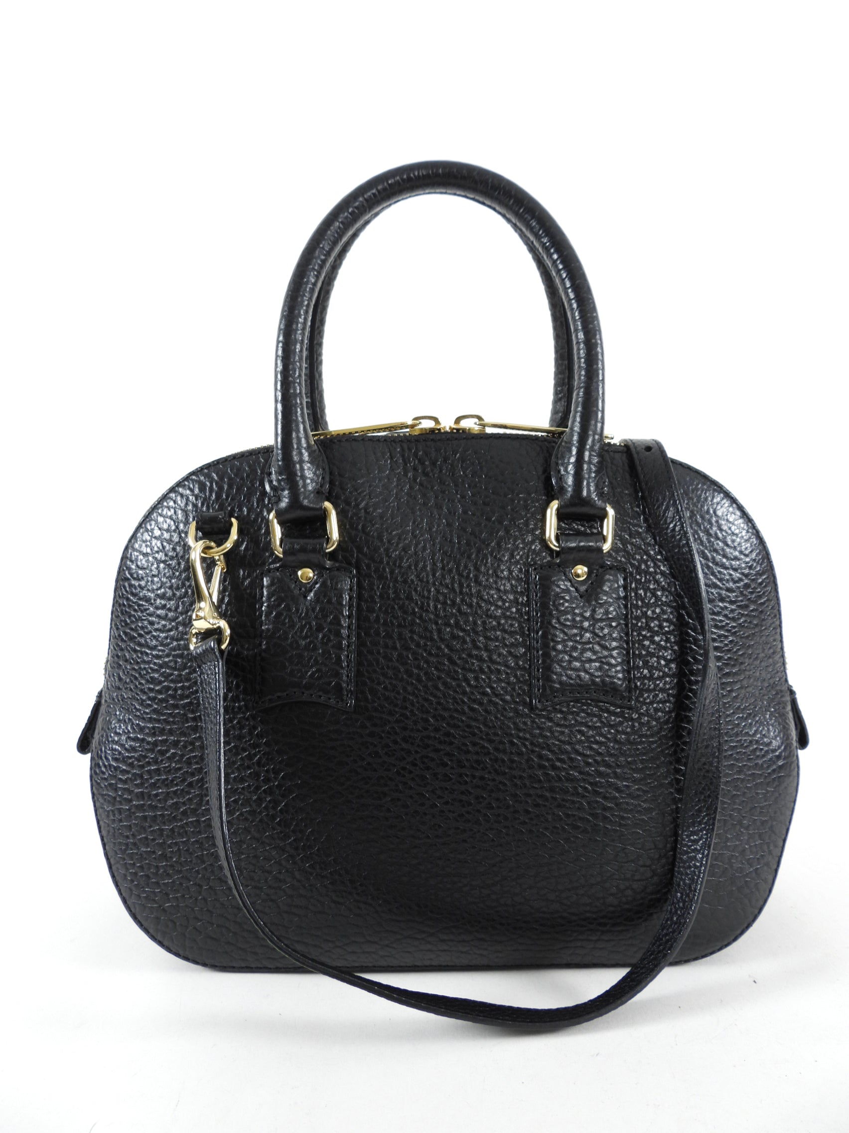 Burberry Black Grained Leather Orchard Two-Way Handbag | Crossbody & Shoulder Bag for Women | Perfect for Work, Travel & Everyday Use