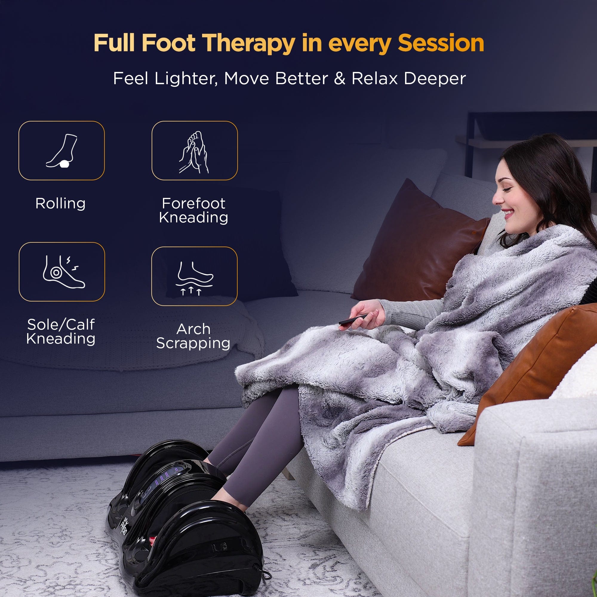 Dr Physio USA Maestro Shiatsu Electric Foot Massager Machine - Kneading & Rolling Massage for Plantar Fasciitis Pain Relief, Improves Blood Circulation - Multipurpose for Hands, Legs & Arms with Customizable Settings - Perfect for Home & Office Relaxation