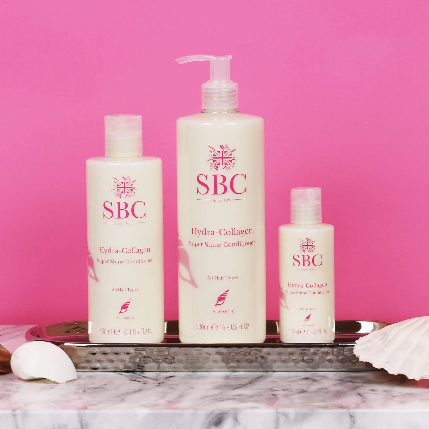 SBC Skincare Hydra-Collagen Super Shine Conditioner 500ml - Sulfate & Silicone Free Hair Treatment for Dry, Damaged, Thin or Mature Hair | Deep Hydration & Repair | Perfect for Daily Use, Salon-Quality Results at Home