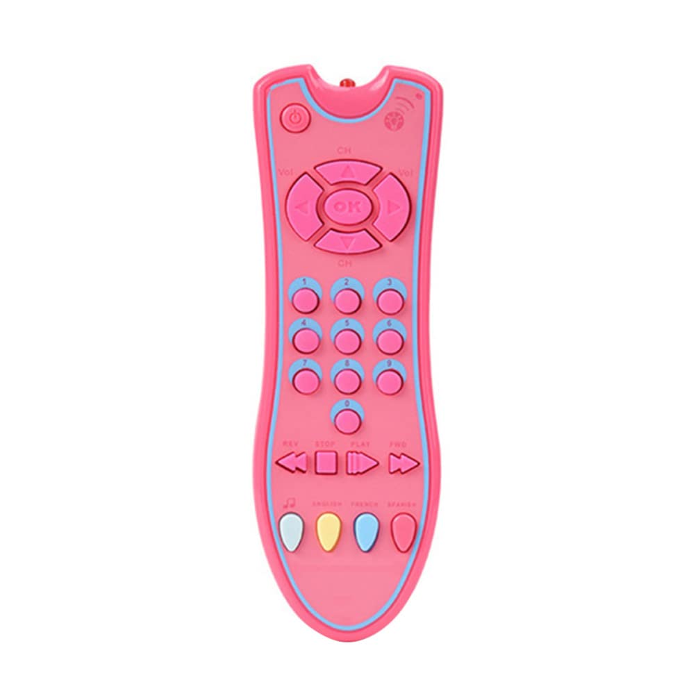 My First Learning Toy - Musical TV Remote Control for Toddlers & Kids | Early Educational Music Toy for Preschoolers (Pink, No Battery Needed) | Perfect for Pretend Play, Learning & Fun at Home